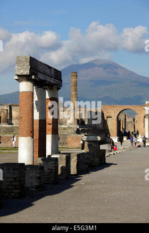The Forum in Pompeii, Naples, Italy Stock Photo