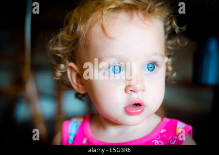 Portrait of baby girl (6-11 months) Stock Photo