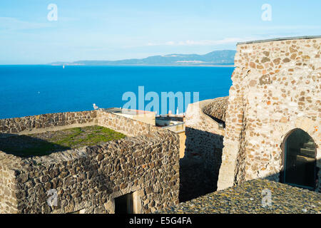 Fortress of Castelsardo from the castle, Sardinia, Italy Stock Photo