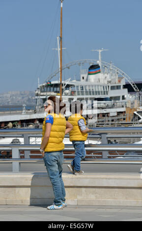 Seaside promenade, Baku, Azerbaijan Stock Photo