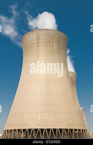 nuclear power plant cooling towers Stock Photo