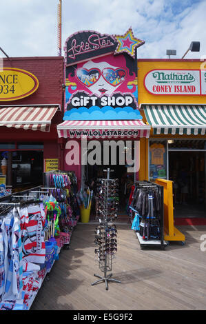 A Gift Shop at Coney Island Stock Photo