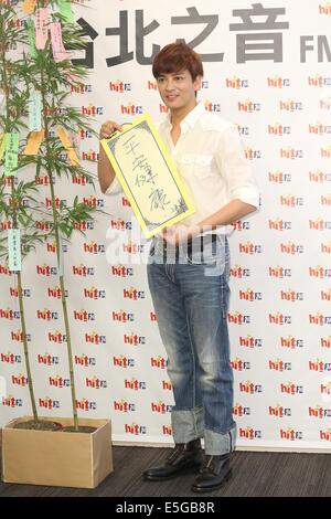 Taipei. 30th July, 2014. Actor Daniel Chan attends activity of a radio ...