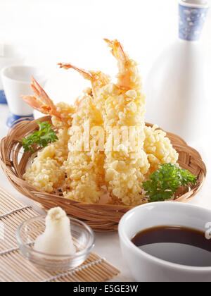 delicious tempura (deep fried prawn), shallow depth of field Stock Photo