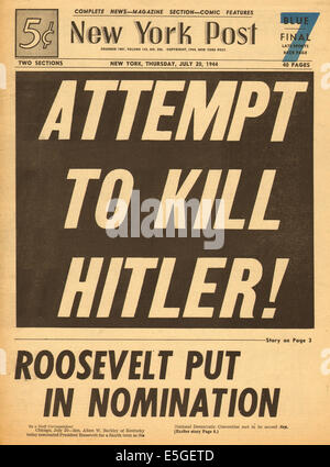 1944 New York Post front page reporting the D-Day landings in Normandy ...