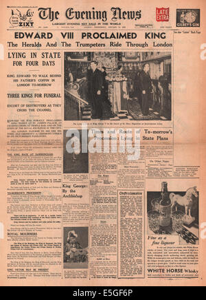 1936 Evening News (London) front page reporting German troops enter the ...