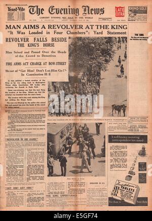 1936 Evening News (London) front page reporting German troops enter the ...