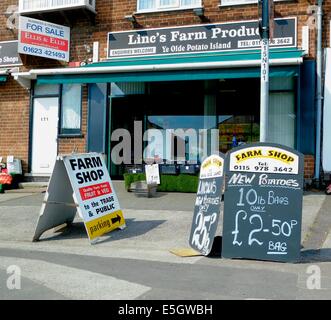 Farm shop Nottingham England uk Stock Photo