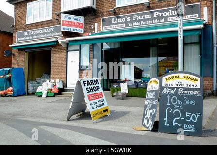 Farm shop Nottingham England uk Stock Photo