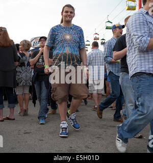 People enjoying Summerfest in Milwaukee, Wisconsin, USA Stock Photo