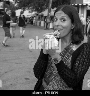 People enjoying Summerfest in Milwaukee, Wisconsin, USA Stock Photo