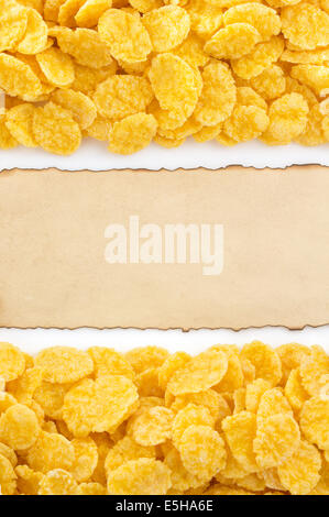 corn flakes isolated on white background Stock Photo