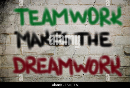 Teamwork Makes The Dreamwork Concept Stock Photo