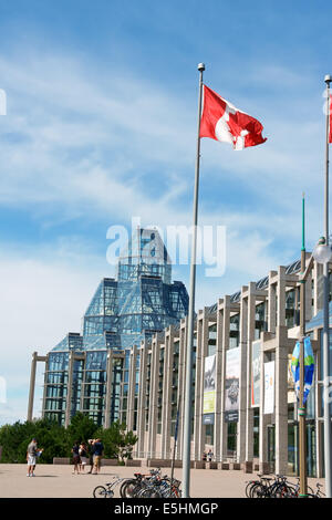 Ottawa, Canada - August 08, 2008: National Gallery of Canada in Ottawa. This modern glass and granite building. Stock Photo