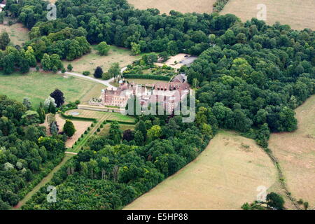 Madingley Hall Aerial View Stock Photo