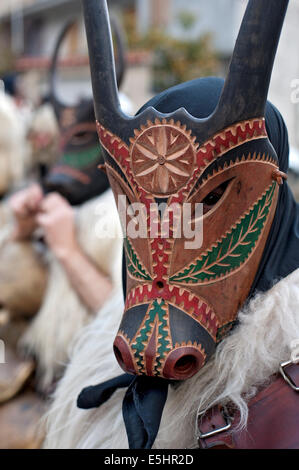 The carnival of Oniferi. In every february the citizens of Oniferi and the neighbor village's celebrate the carnival time. Stock Photo