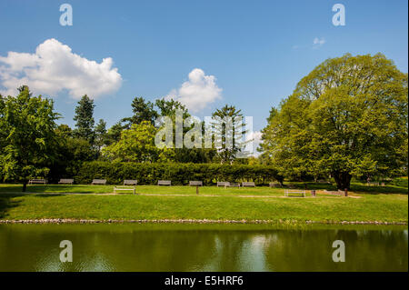 The manor and park in Zelazowa Wola, the birthplace and museum of Fryderyk Chopin. Stock Photo