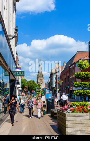 Shops on Fishergate in the town centre, Preston, Lancashire, UK Stock Photo