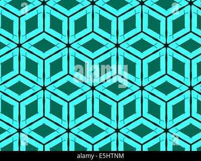 Illustration of symmetrical patterned wallpaper Stock Photo