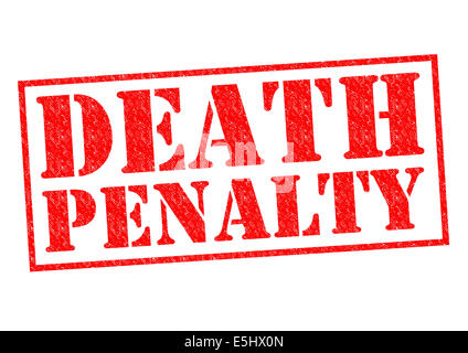 DEATH PENALTY red Rubber Stamp over a white background. Stock Photo