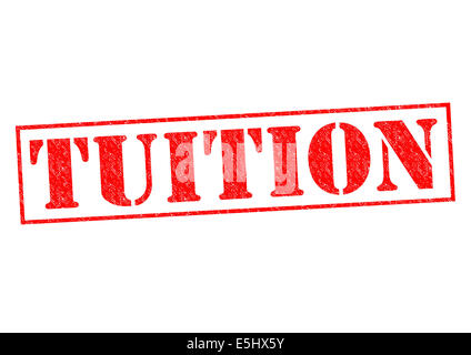 tutoring - red grunge rubber, stamp Stock Photo - Alamy