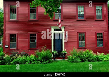 HANCOCK, NEW HAMPSHIRE:   18th century clapboard colonial home listed on the National Register of Historic Places Stock Photo