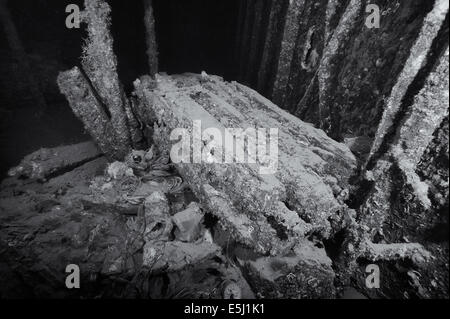Bombs inside the holds of the shipwreck Umbria sunk on Wingate reef in the Red Sea off Sudan coast Bombs inside the holds of the shipwreck Umbria sunk on Wingate reef in the Red Sea off Sudan coast