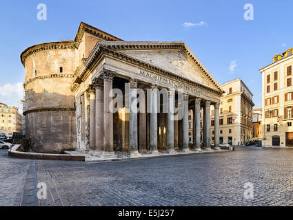 Pantheon in Rome, Italy on a sunny morning Stock Photo