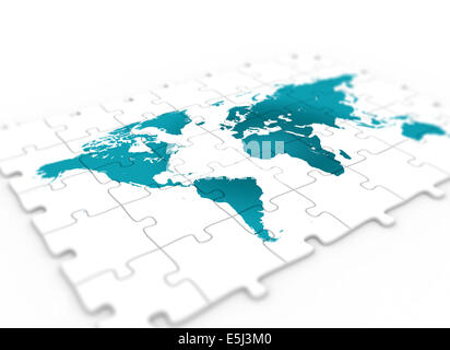 World puzzle Stock Photo