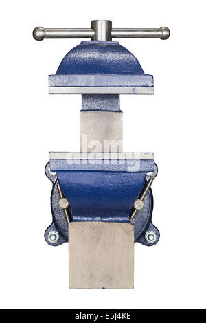 Table vise isolated on white. Stock Photo