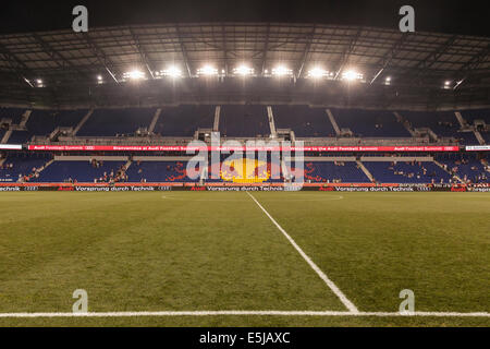 Harrison, NJ - JULY 31, 2014: View of Red Bull Arena after friendly match between CD Guadalajara Chivas and FC Bayern Munich at
