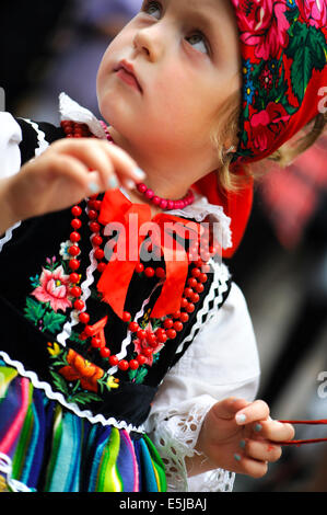 A young polish girl wearing traditional Lowicz national costume Stock ...