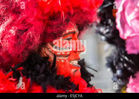 Netherlands, Maastricht, Carnival festival. Nicely made-up man. Portrait Stock Photo