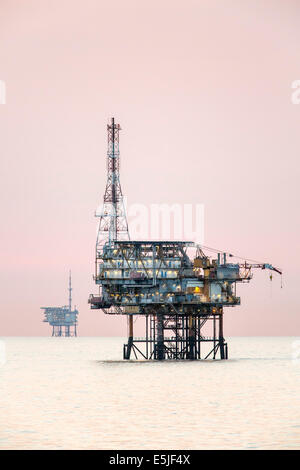 Netherlands, Den Helder, Dutch economic zone on North Sea. Gas production platforms