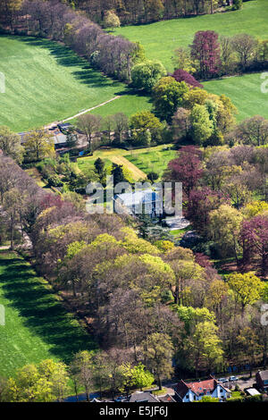 Netherlands, 's-Graveland, rural estate called Spanderswoud. Aerial Stock Photo