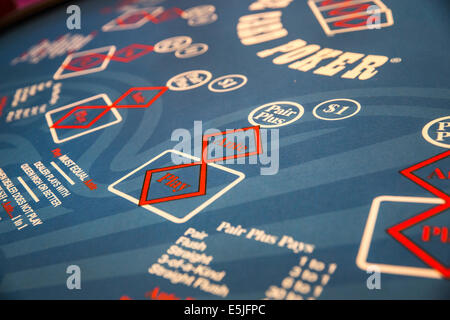 Netherlands, Rotterdam, Casino on cruise ship MS Rotterdam. Poker table Stock Photo