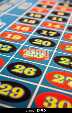 Netherlands, Rotterdam, Casino on cruise ship MS Rotterdam. Roulette table Stock Photo