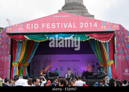 London, UK. 2nd Aug, 2014. The stage at the free Eid Festival in Trafalgar Square Credit:  Keith Larby/Alamy Live News Stock Photo