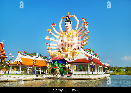 Big Guan Yin Statue at Wat Plai Laem, Koh Samui ,Thailand Stock Photo