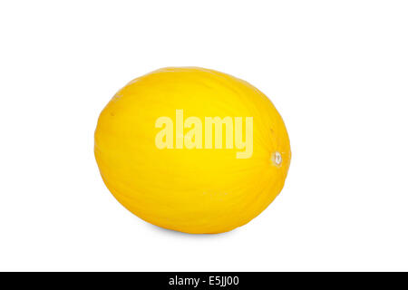 One Honeydew Melon isolated on white Background Stock Photo