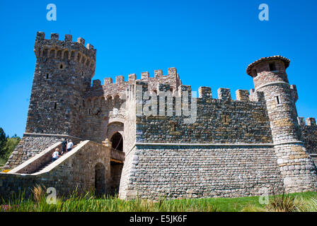 Castello di Amorosa winery near Calistoga, Napa Valley, California Stock Photo