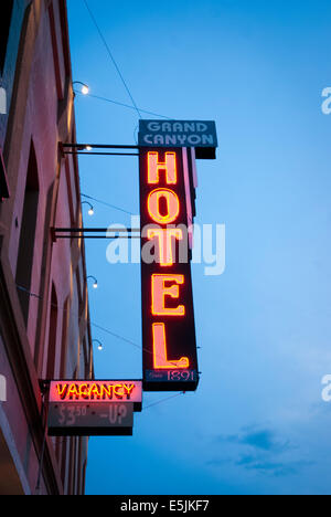 Sign, Williams, off Route 66, Arizona USA Stock Photo