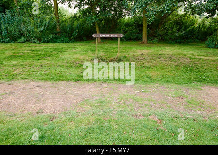 Roman Road At Flag Fen Bronze Age Centre Fenland Cambridgeshire UK Stock Photo