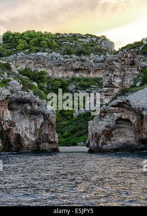 Stiniva Beach Vis Island, Croatia Stock Photo