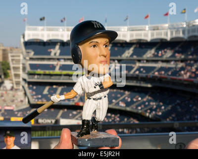 Mark Teixeira Bobblehead  Doll and Yankee Stadium, The Bronx, New York Stock Photo