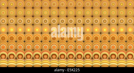 3d abstract tiled mosaic background in yellow brown orange Stock Photo