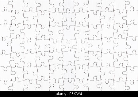 complete blank jigsaw puzzle full frame Stock Photo