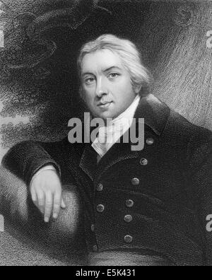 Edward Jenner, 1749-1823, an English physician and scientist, Stock Photo