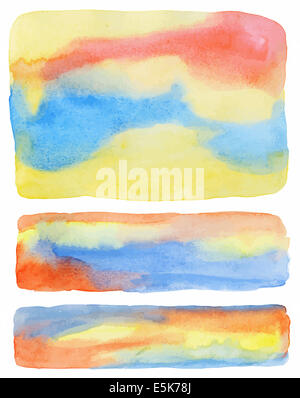 colorful brush strokes Stock Photo