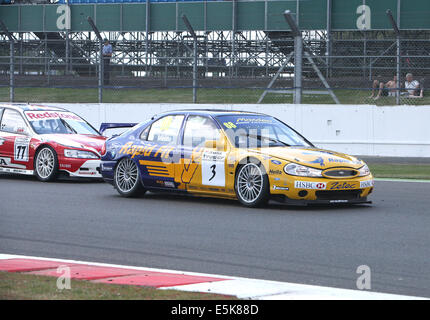 Action at the Silverstone Classic 2014. The world's largest classic and sports car racing  event. Capri Mk2 Stock Photo